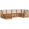 vidaXL Outdoor-Sofagarnitur 6 Stk. Natur Polyester