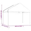 vidaXL Pavillon mit Dach Weiß 8,92x4,08x3,22 m Polyethylen