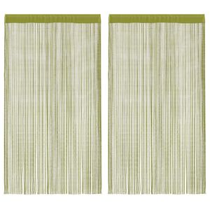 vidaXL Fadenvorh&auml;nge 2 Stk. 140 x 250 cm Gr&uuml;n