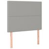 vidaXL Boxspringbett mit Matratze & LED Hellgrau 90x190 cm Stoff