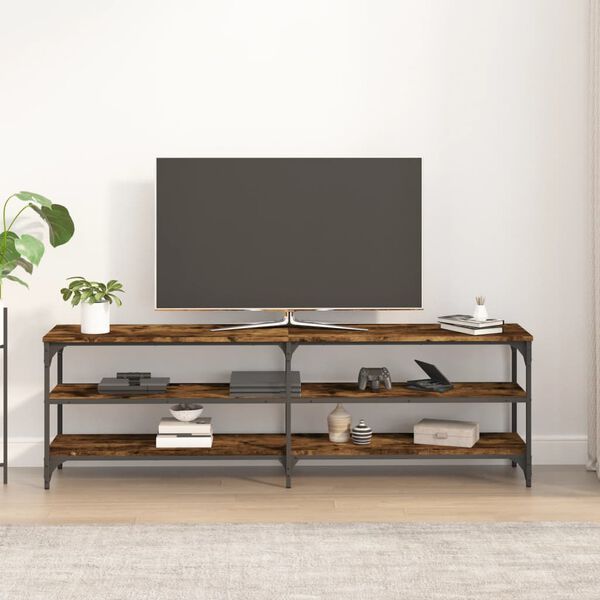 vidaXL TV-Schrank Räuchereiche 160x30x50 cm Holzwerkstoff