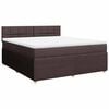 vidaXL Boxspringbett mit Matratze Dunkelbraun 180x200 cm Stoff
