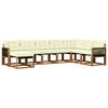 vidaXL Outdoor-Sofagarnitur 8 stk. Natur und Creme