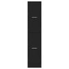 vidaXL Apothekerschrank Schwarz 30x41x144,5 cm Holzwerkstoff