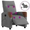 vidaXL Massagesessel Elektrisch Dunkelgrau Stoff