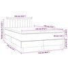 vidaXL Boxspringbett mit Matratze Dunkelblau 120x190 cm Samt