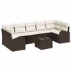 vidaXL Gartensofa-set 8 stk. Braun Poly-Rattan