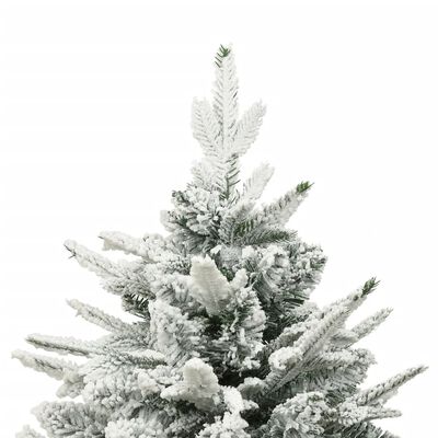 vidaXL Künstlicher Weihnachtsbaum Beschneit Grün 150 cm PVC PE
