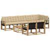 vidaXL Outdoor-Sofagarnitur 9 stk. 8-Sitzer Wei&szlig; und Beige