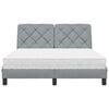 vidaXL Bett mit Matratze Hellgrau 140x200 cm Stoff