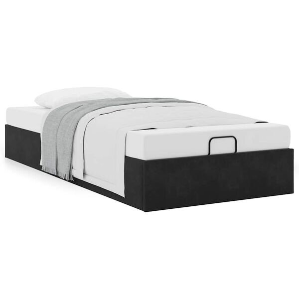 vidaXL Ottoman-Bett ohne Matratze Schwarz 80x200 cm Samt