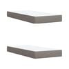 vidaXL Boxspringbett mit Matratze Taupe 200x200 cm Stoff