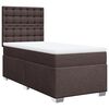 vidaXL Boxspringbett mit Matratze Dunkelbraun 90x190 cm Stoff