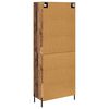 vidaXL Highboard Wandmontiert Altholz 69,5 x 34 x 180 cm Holzwerkstoff