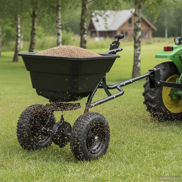 vidaXL Streuer Schwarz 53 x 108 x 74 cm PVC und Stahl