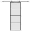 vidaXL Schiebet&uuml;r mit Beschlag Schwarz 76x205 cm ESG-Glas