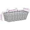 vidaXL H&auml;ngender Blumentopf Korb 2 pcs Grau 48 x 22 x 15 cm