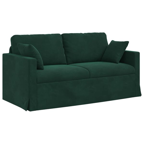 vidaXL Sofa Dunkelgr&uuml;n Gesamtabmessungen: 158 x 78 x 80 cm (B x T x H)