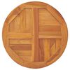 vidaXL Tischplatte Massivholz Teak Rund 2,5 cm 70 cm