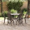 vidaXL Garten Essgruppe 7 pcs Bronze 90 x 90 x 75 cm Gussaluminium