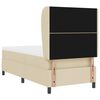 vidaXL Boxspringbett mit Matratze Creme 100 x 200 cm Stoff