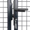 vidaXL Maschen-Gartentor verzinkter Stahl 400 x 150 cm Grau