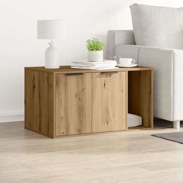 vidaXL Katzenklo Artisan-Eiche 80x50x45 cm Holzwerkstoff