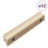 vidaXL Gerader Griff 12 stk. Nat&uuml;rliche Holzfarbe 130 x 25 x 30 mm