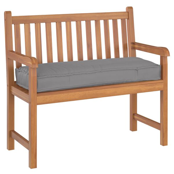 vidaXL Palettenkissen f&uuml;r Bank Grau 110 x 40 x 8 cm Oxford Stoff