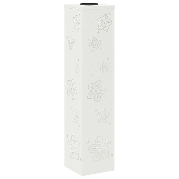 vidaXL Solar LED Weg Licht 2 pcs Wei&szlig; Kalt gewalzter Stahl