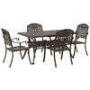 vidaXL Garten Essgruppe 5 pcs Wei&szlig; Aluminium