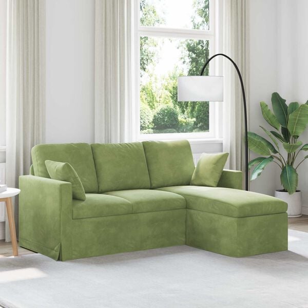 vidaXL Sofa Hellgr&uuml;n Gesamtabmessungen: 178 x 134 x 80 cm (B x T x H)