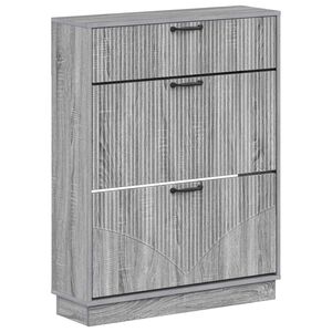 vidaXL Schuhschrank HOORN 78 x 24 x 100 cm Holzwerkstoff Sonoma-Grau