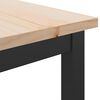 vidaXL Tisch Natur 100 x 50 x 77 cm Ingenieure Holz und Stahl