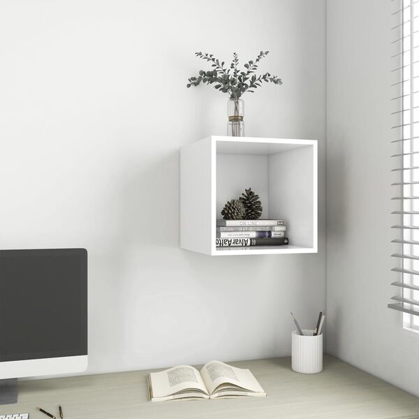 vidaXL Wandschrank Wei&szlig; 37x37x37 cm Holzwerkstoff