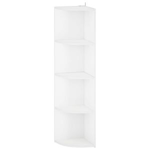 vidaXL Eckregal 4 Ebenen 31,5 x 31 x 130 cm Holzwerkstoff Wei&szlig;
