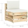 vidaXL 6-tlg. Garten-Lounge-Set mit Kissen Gr&uuml;n Impr&auml;gniertes Holz