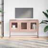 vidaXL TV-Schrank Rosa 100,5x39x60,5 cm Kaltgewalzter Stahl