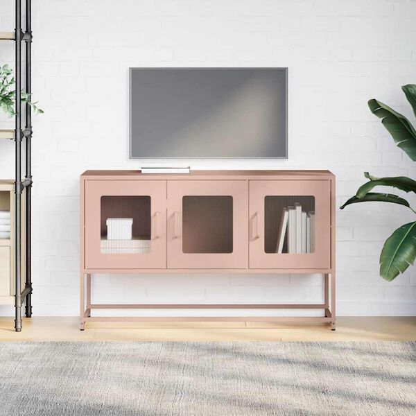vidaXL TV-Schrank Rosa 100,5x39x60,5 cm Kaltgewalzter Stahl