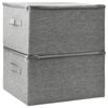 vidaXL Aufbewahrungsboxen 2 Stk. Stoff 43x34x23 cm Grau