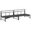 vidaXL Sonnenliege f&uuml;r 3 Personen Schwarz 200 x 62 x 59 cm Textilene