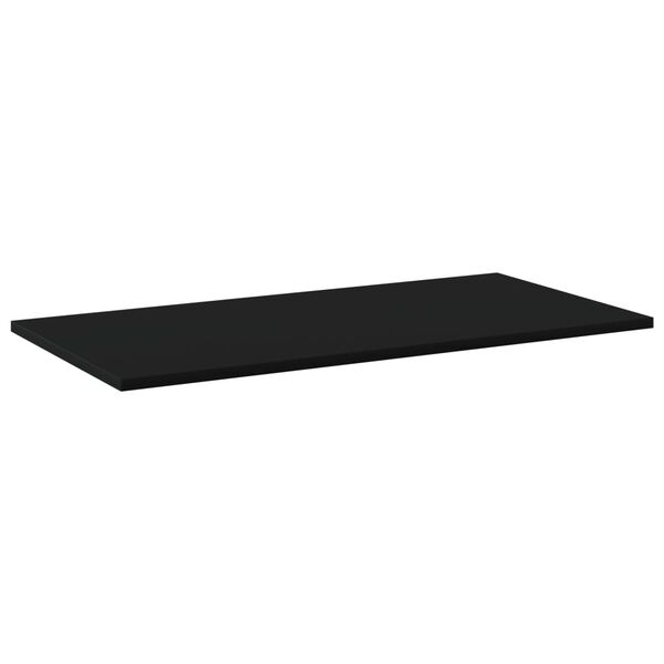 vidaXL B&uuml;cherregal-Bretter 4 Stk. Schwarz 80x40x1,5 cm Holzwerkstoff