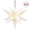 vidaXL LED-Weihnachtsstern mit 10 LEDs Wei&szlig; 10 cm