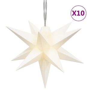 vidaXL LED-Weihnachtsstern mit 10 LEDs Wei&szlig; 10 cm