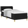 vidaXL Boxspringbett mit Matratze Schwarz 90 x 200 cm Stoff