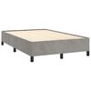 vidaXL Boxspringbett mit Matratze Hellgrau 120x190 cm Samt