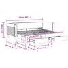 vidaXL Tagesbett Ausziehbar mit Schubladen Hellgrau 90x200 cm Samt