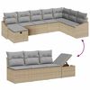 vidaXL Sofa Set mit Kissen 8 pcs Poly-Rattan