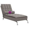 vidaXL Massage-Chaiselongue mit Nackenrolle Taupe Stoff