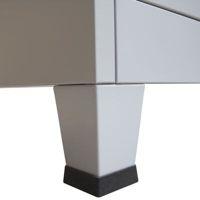vidaXL Schließfachschrank mit 3 Fächern Stahl 90x45x180 cm Grau